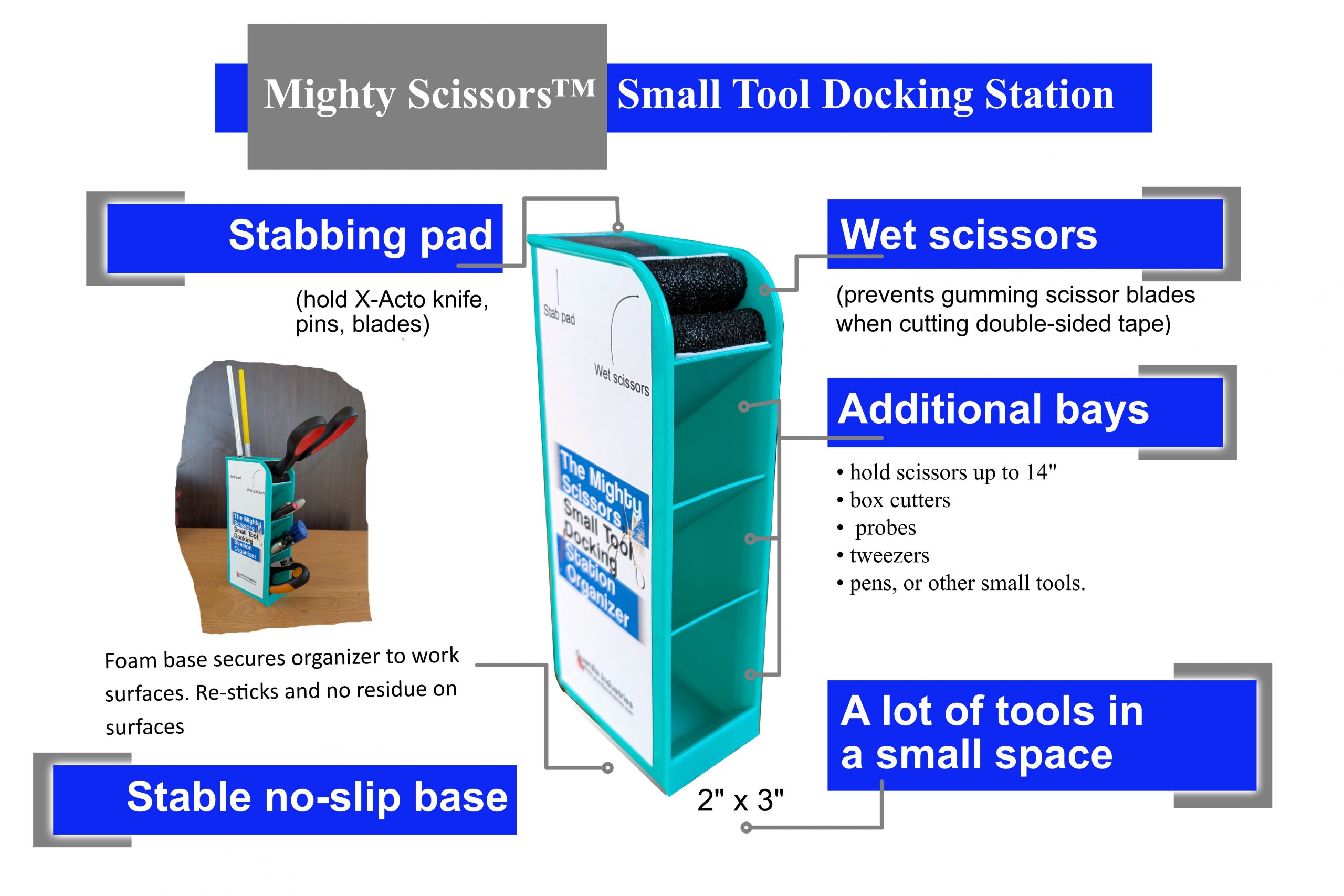 The Mighty Scissors™ Small Tool Docking Station Organizer - Image 2