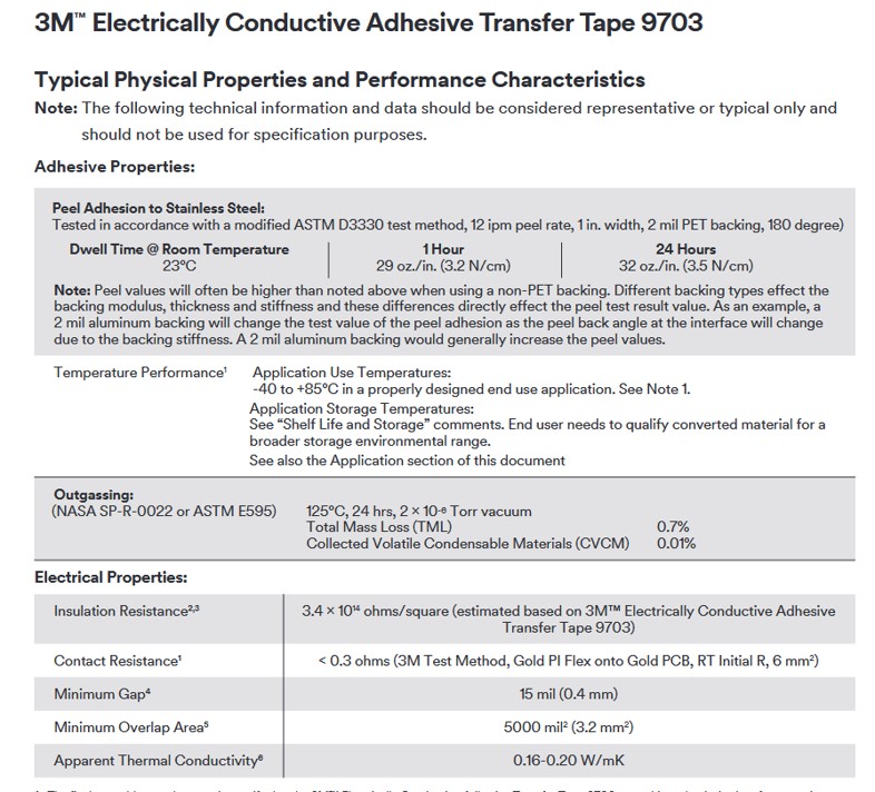 3M 9703 Electrically Conductive Double-sided Adhesive Tape - Image 3